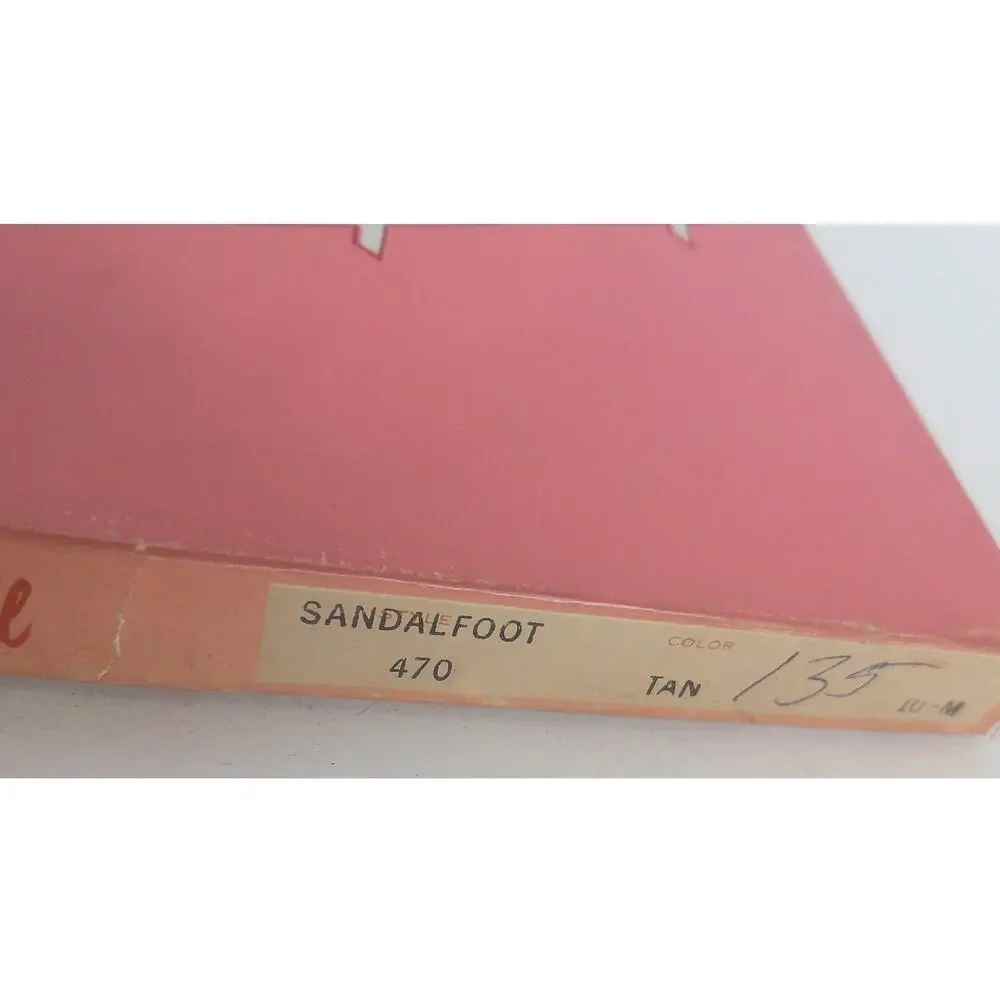 Vintage Tru Tone Silversheen Stockings Hosiery Sandalfoot Tan Size 10M SET OF 3